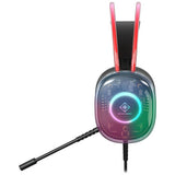 Deltaco DH230 wired gaming headset semi-transparent black - British product