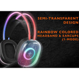 Deltaco DH230 wired gaming headset semi-transparent black - British product