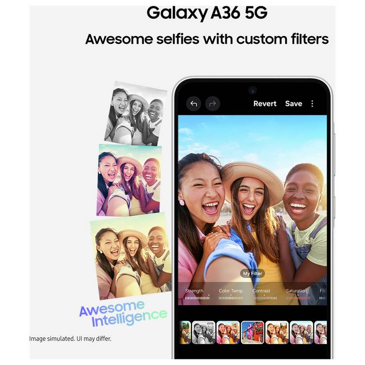 Samsung Galaxy A36 5G smartphone 256GB Lime, imported from the UK