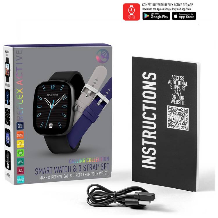Reflex Active interchangeable strap smartwatch (British brand)