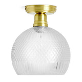 Argos Home Perses cut glass flush ceiling light brass 20cm - British product