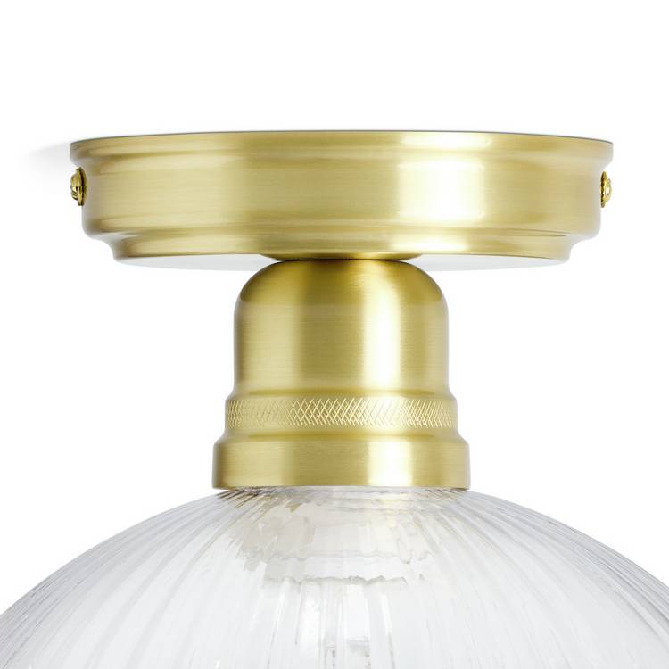 Argos Home Perses cut glass flush ceiling light brass 20cm - British product