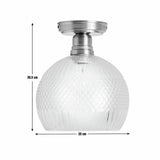 Argos Home Perses cut glass flush ceiling light brass 20cm - British product