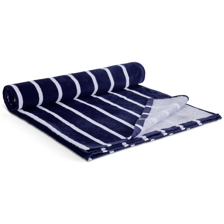Habitat blue stripe beach towel 150x80cm - British product