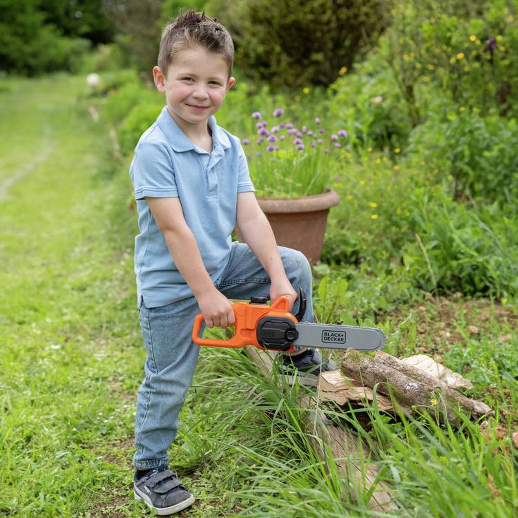 Smoby Black and Decker Chainsaw toy with sounds and moving blade - British product