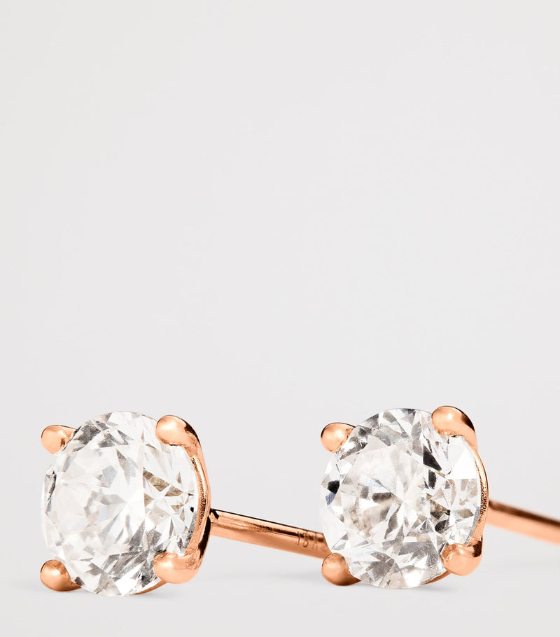 Harrods rose gold diamond stud earrings, UK version
