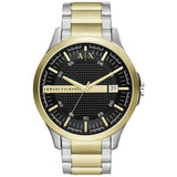Armani Exchange men's black stainless steel bracelet watch 46mm - British product