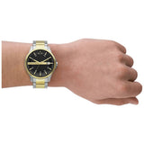Armani Exchange men's black stainless steel bracelet watch 46mm - British product