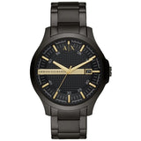 Armani Exchange men's black stainless steel bracelet watch - British product