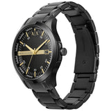 Armani Exchange men's black stainless steel bracelet watch - British product
