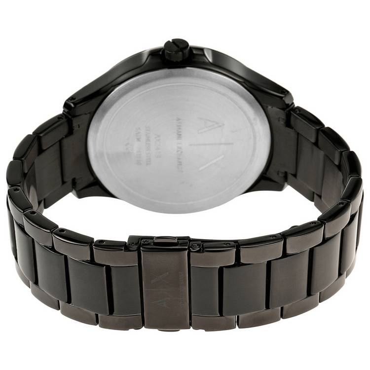 Armani Exchange men's black stainless steel bracelet watch - British product