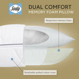 Sealy Dual Comfort memory foam pillow 74x48cm (British brand)