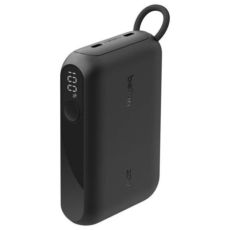 Belkin 20W 10000mAh portable power bank with display - black (British brand)
