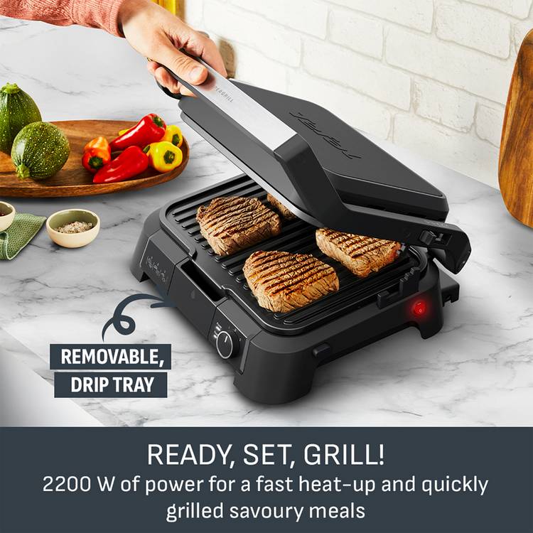 Tefal SuperGrill 3in1 health grill black, UK version