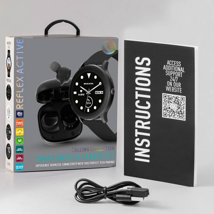 Reflex Active Nexus Series 36 smartwatch and earbud set 44mm (British brand)