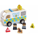 Chad Valley police van playset wooden toy - British product