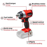 Einhell cordless impact wrench 2.5Ah 18V, UK version