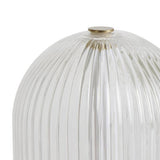 Habitat ribbed glass portable table lamp brushed brass (British brand)