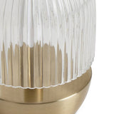 Habitat ribbed glass portable table lamp brushed brass (British brand)