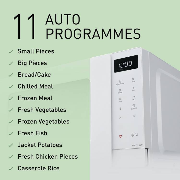 Panasonic microwave NN-ST21QWBPQ 20L, imported from the UK