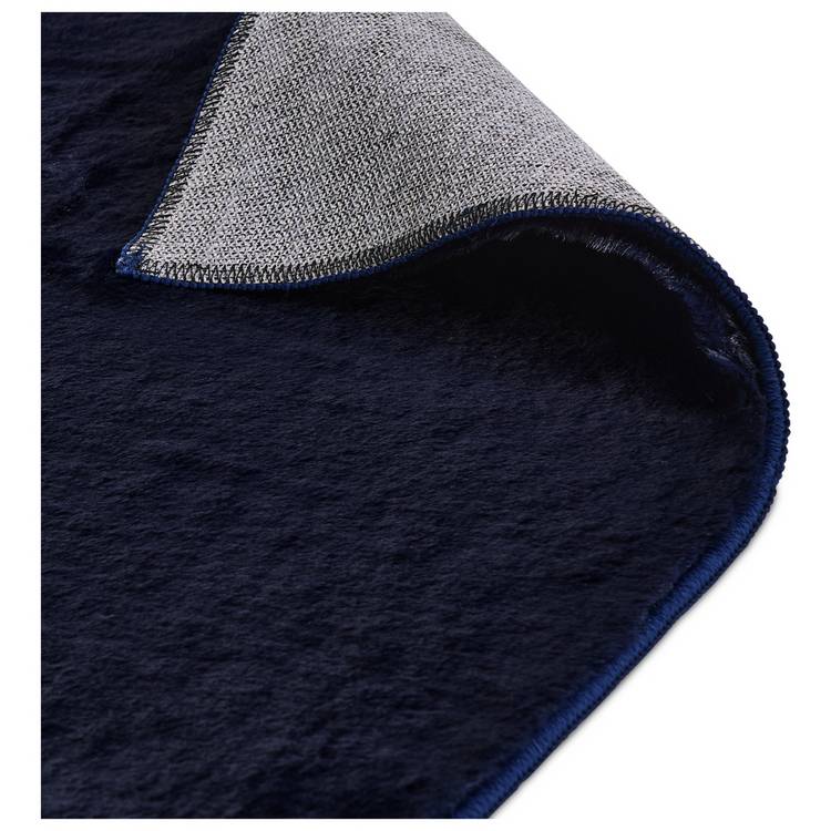Habitat navy short pile rug 150x80cm - British product