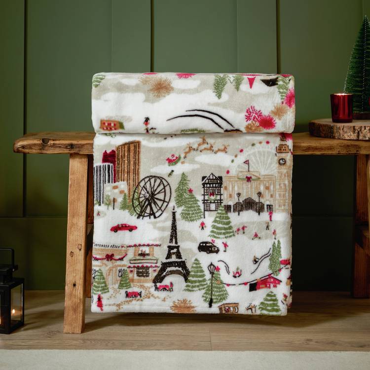 furn fleece throw cream 140x180cm, imported from the UK
