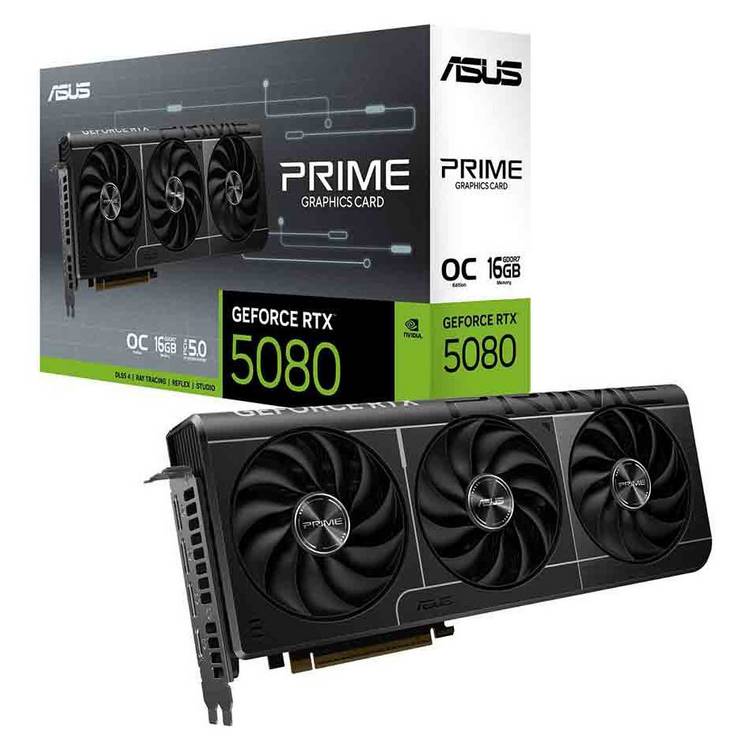 ASUS RTX 5080 Prime OC graphics card 16GB GDDR7 - British product