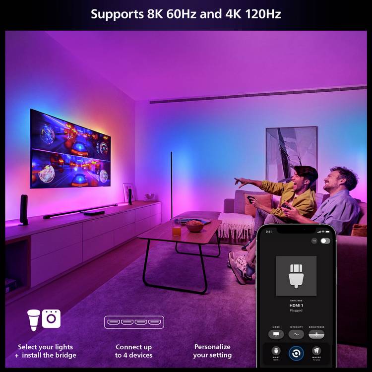 Philips Hue Smart HDMI Sync Box 8K, imported from the UK