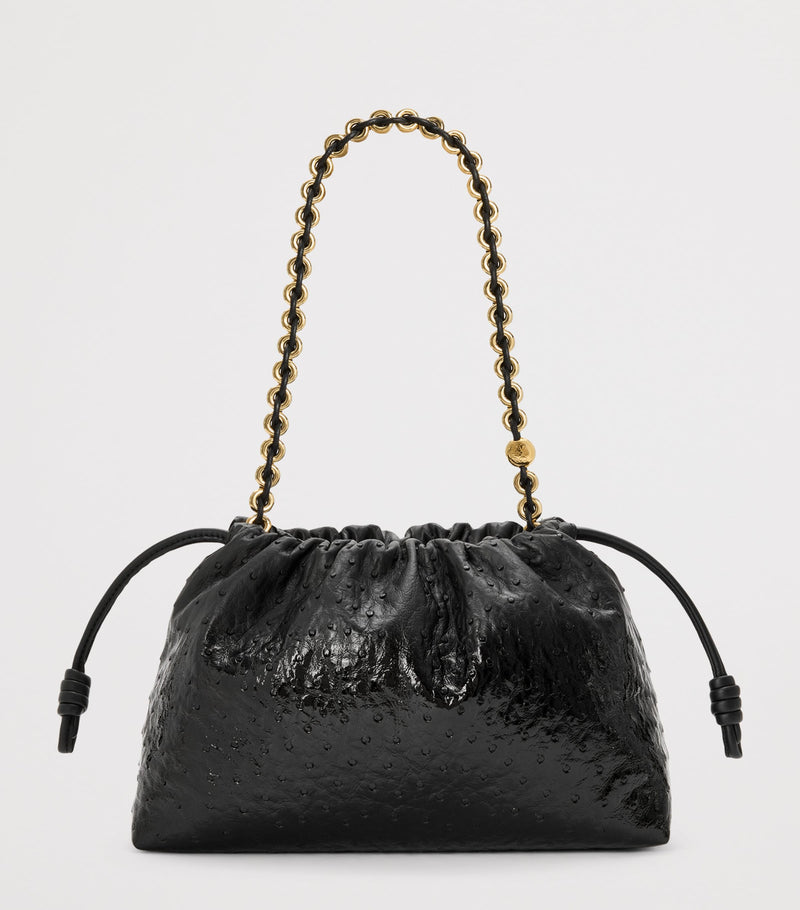 LOEWE Flamenco ostrich leather clutch bag - British product