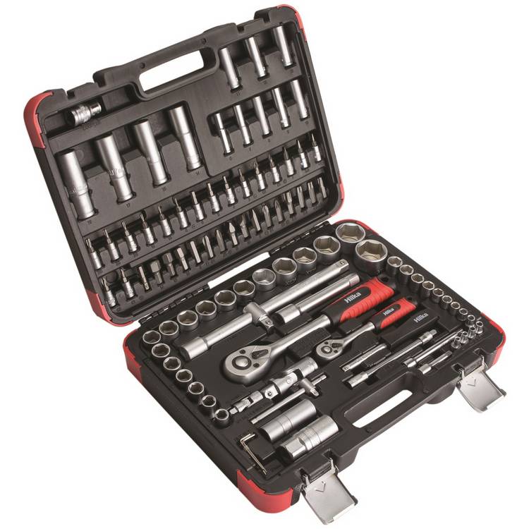 Hilka 94 piece socket set with chrome vanadium steel (British brand)