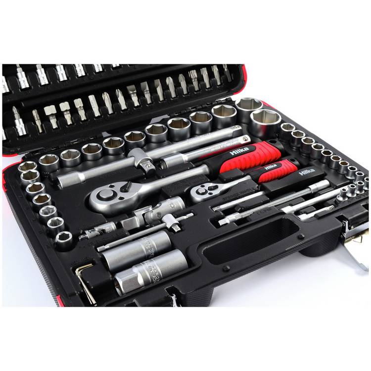 Hilka 94 piece socket set with chrome vanadium steel (British brand)