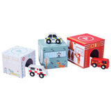 Chad Valley box set with wooden vehicles - British product