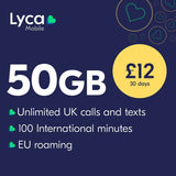 Argos Lyca Mobile 50GB Pay As You Go SIM Card- Buy online at McGrocer