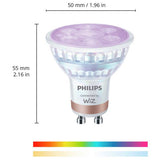 Philips WiZ GU10 smart light bulb pack of 2 (British brand)