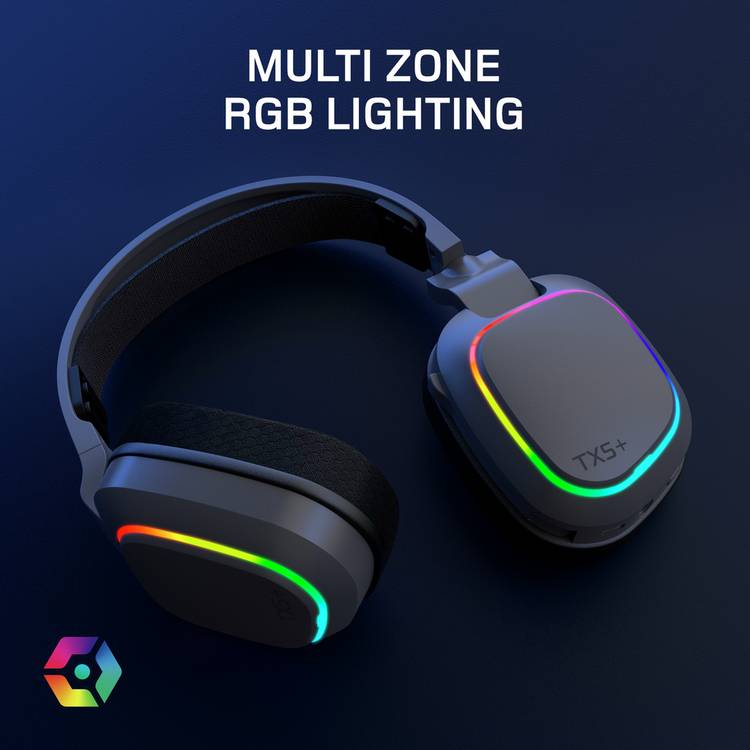 Gioteck gaming headset TX5+ Wireless DUO RGB, imported from the UK