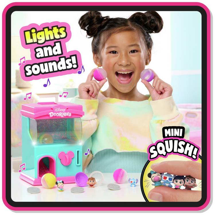 Disney Doorables Squishalots capsule machine with 6 mystery figures, UK version