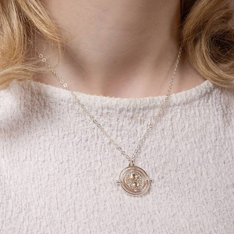 Harry Potter silver tone Time Turner pendant necklace (British brand)