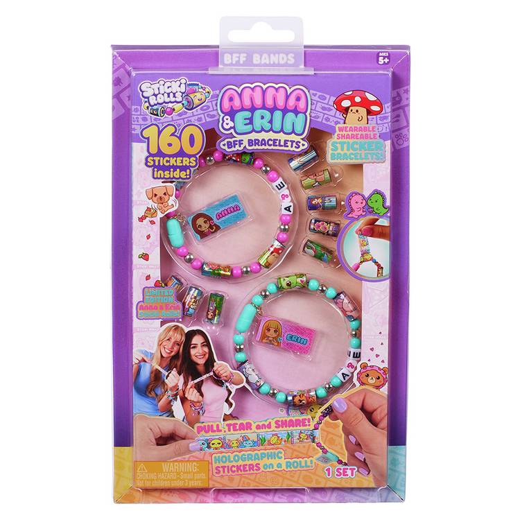 Sticki Rolls Anna & Erin BFF bracelet set, UK version