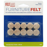 Felt Gard felt protective pads 19mm round 20 pack - British product