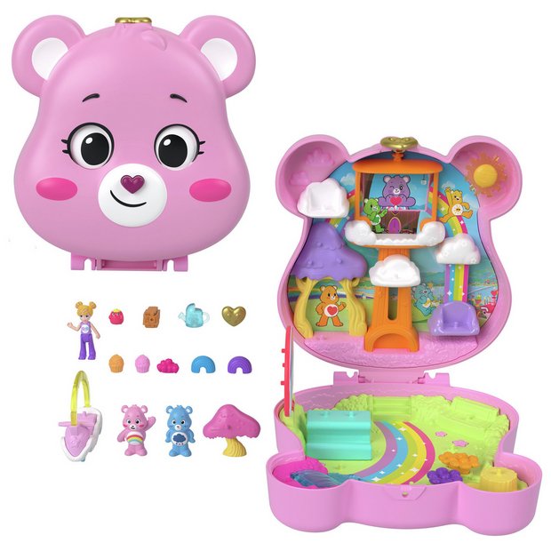 Polly Pocket Care Bears playset with dolls and car, imported from the UK