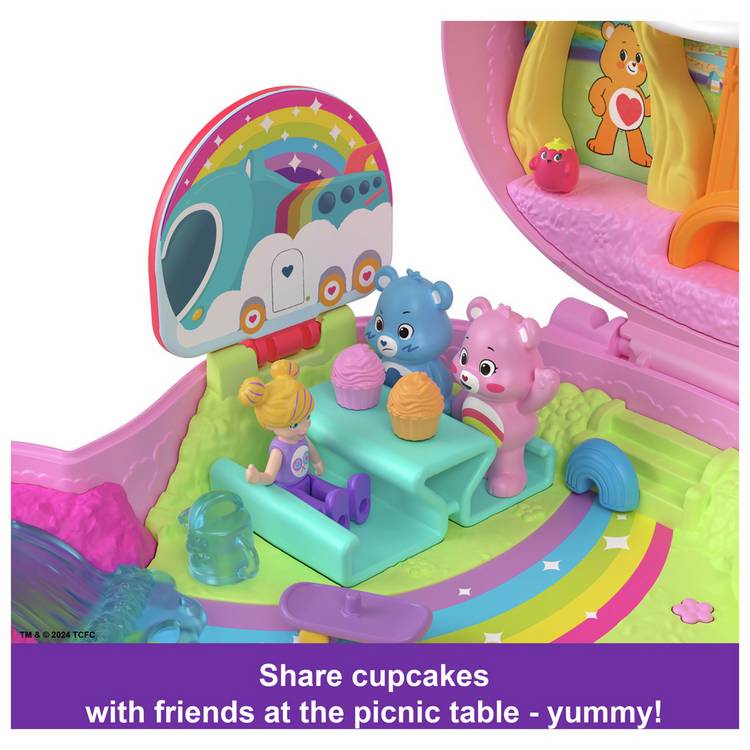 Polly Pocket Care Bears playset with dolls and car, imported from the UK
