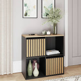 Argos GFW Kube 4 Cube Storage Unit - Black & Oak, 60cm x 60cm x 28cm- Buy online at McGrocer