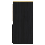 GFW Kube 4 cube storage unit in black with oak-effect boxes, UK version