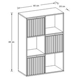 GFW Kube 6 cube storage black oak British product