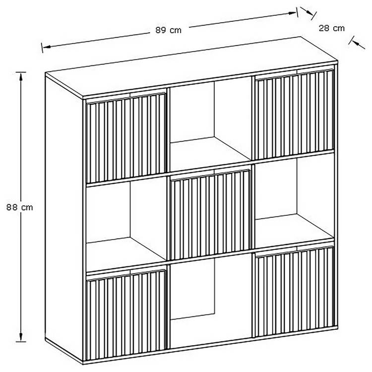 GFW Kube 9 Cube Storage Unit Black & Oak - British product