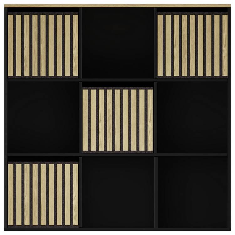 GFW Kube 9 Cube Storage Unit Black & Oak - British product