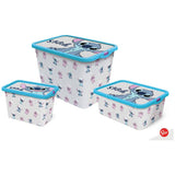 Argos Disney Stitch Set of 3 Mixed Storage Boxes with Lid - Blue- Buy online at McGrocer