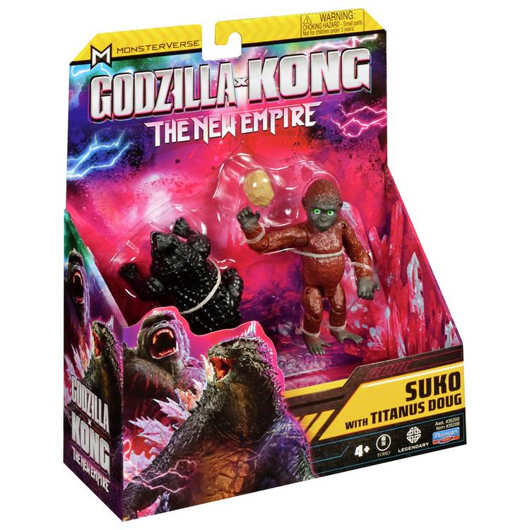 Godzilla x Kong Suko and Titanus Doug action figures - British product