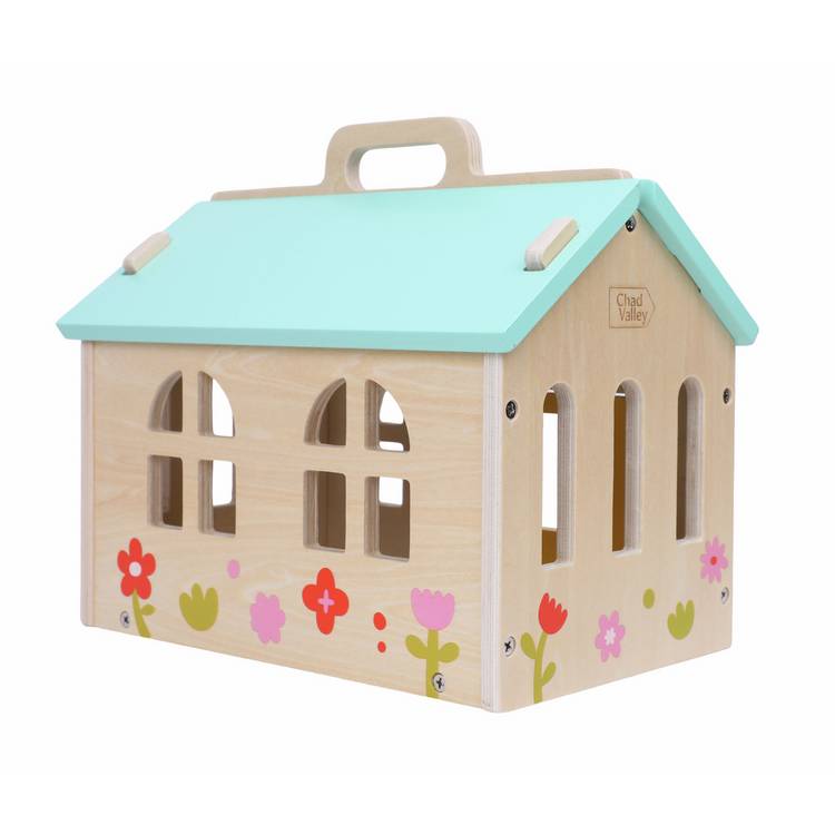 Chad Valley wooden garden house set with figures, UK version