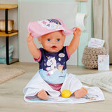Baby Born unicorn hooded towel set for dolls 36cm - British product